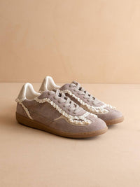 Oasis Society - Women's April Lace-trimmed Retro Sneaker