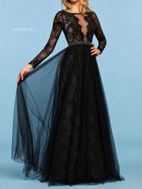 Sherri Hill - Lace Open Back Gown