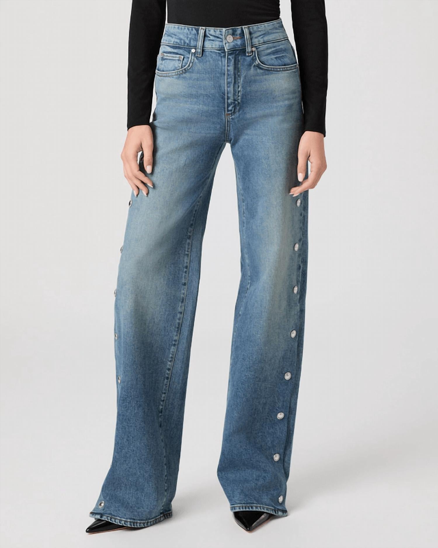 Paige Sasha Wide Leg Jeans in cruising - women's pants - view 4