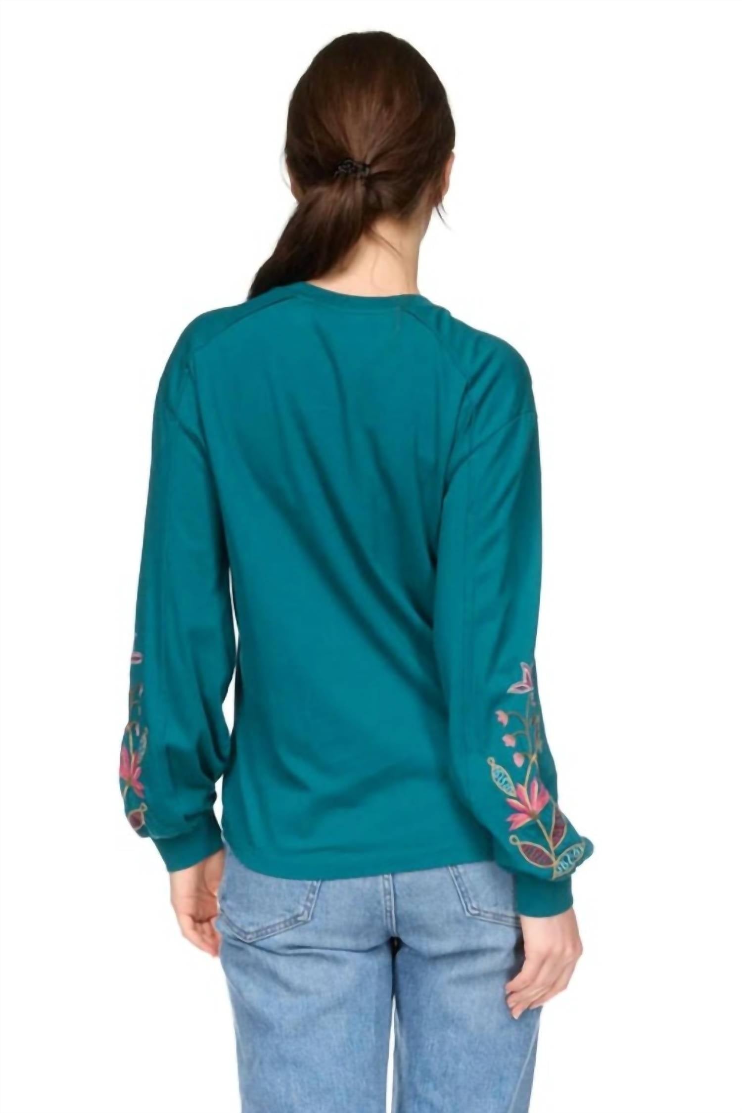 Johnny Was - PENELLOPE SEAMED SLEEVE T‑SHIRT