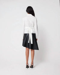 Khy - Faux Leather Asymmetrical Skirt