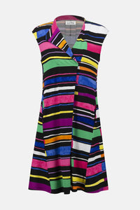 Joseph Ribkoff - Silky Knit Stripe Print Trapeze Dress