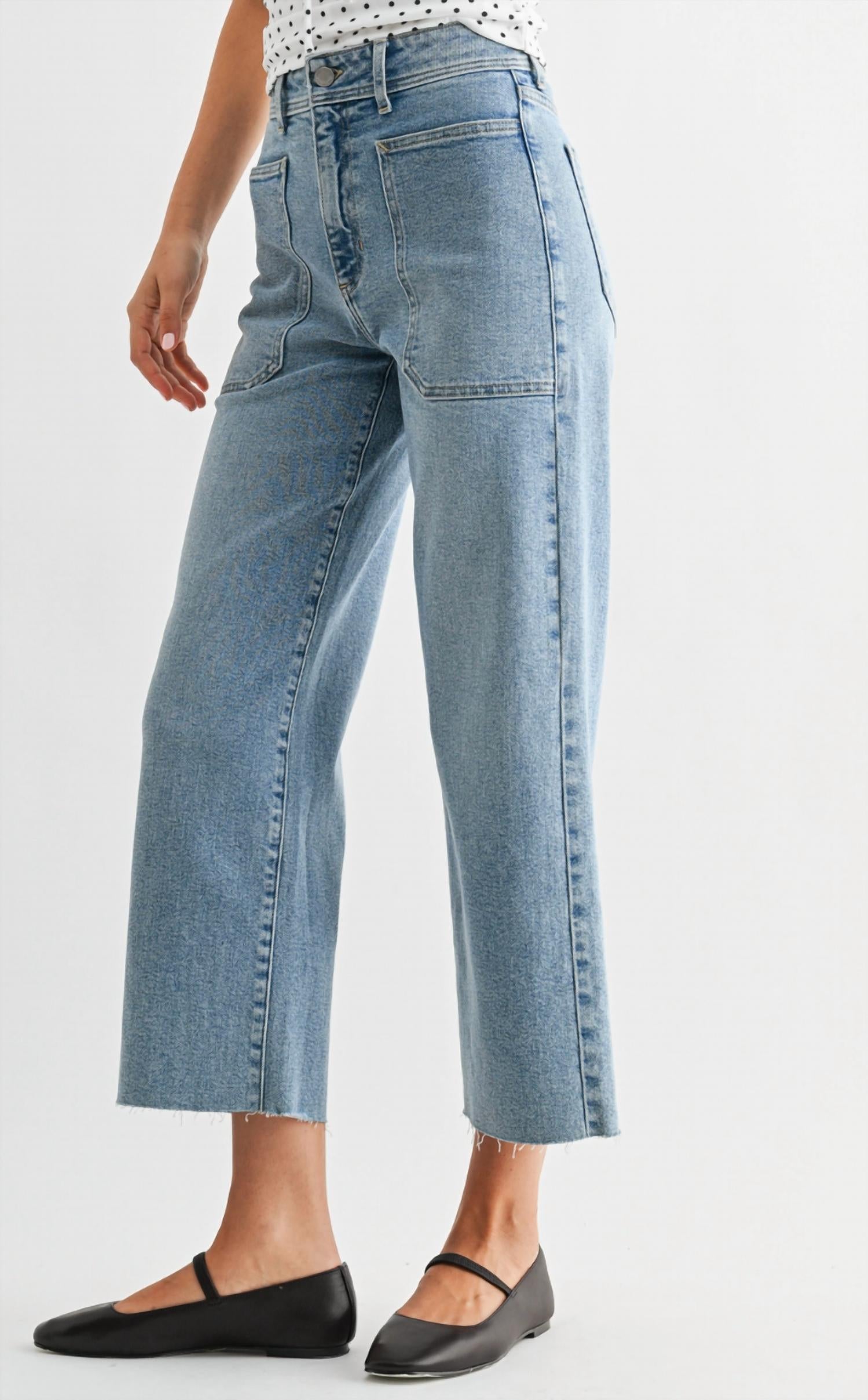 JUST BLACK DENIM Judy High Rise Utility Jean in light denim - women's jeans - alternate view