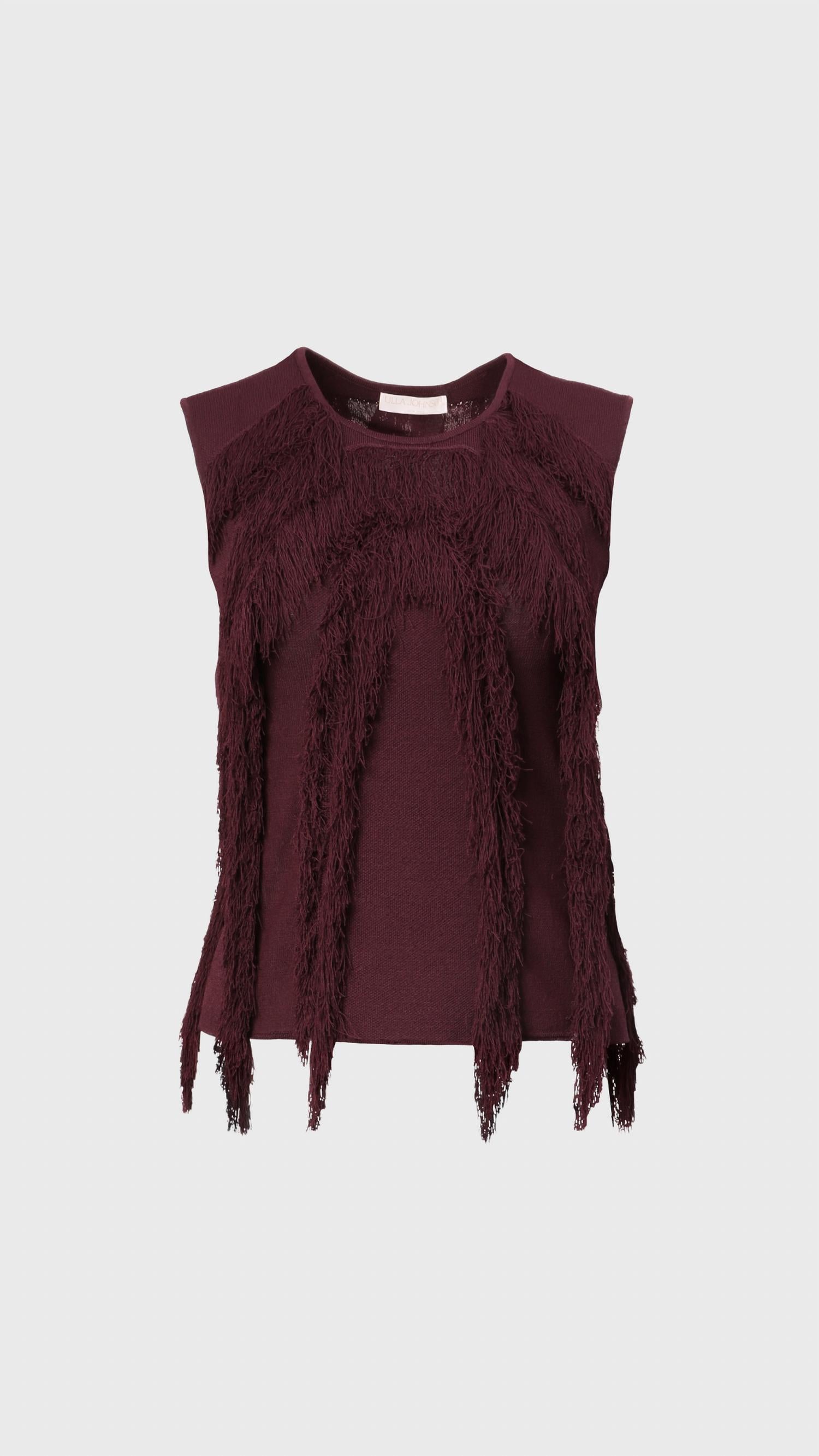 Ulla Johnson Bonnie Sleeveless Knit Top in mahogany - women's blouse - view 4