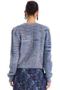 ALLISON NEW YORK Sloan Cardigan in blue space dye - women's cardigan - alternate view