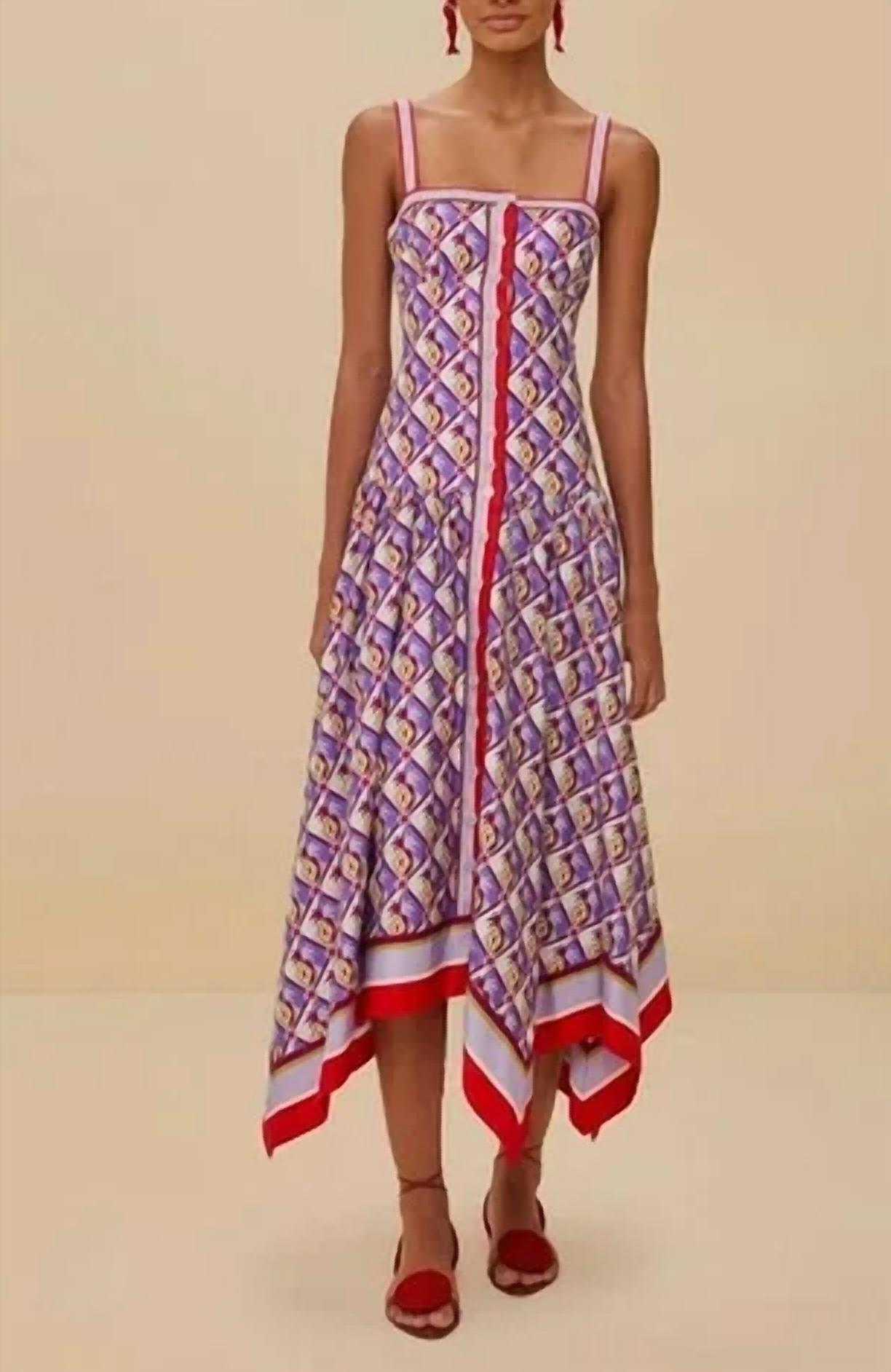 Farm Rio - GRAPHIC PINEAPPLE SCARF DRESS