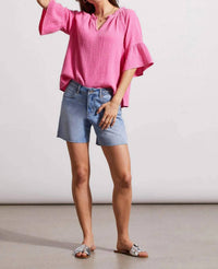 Tribal - Holly Cotton Gauze Raglan Sleeve Top