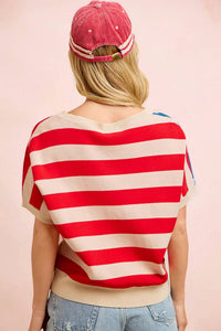 Bibi - 4th Of July Cozy Knit Top