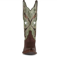 Azulado Women's Bonnie Western Cowgirl Boots in green brown - women's shoe - alternate view