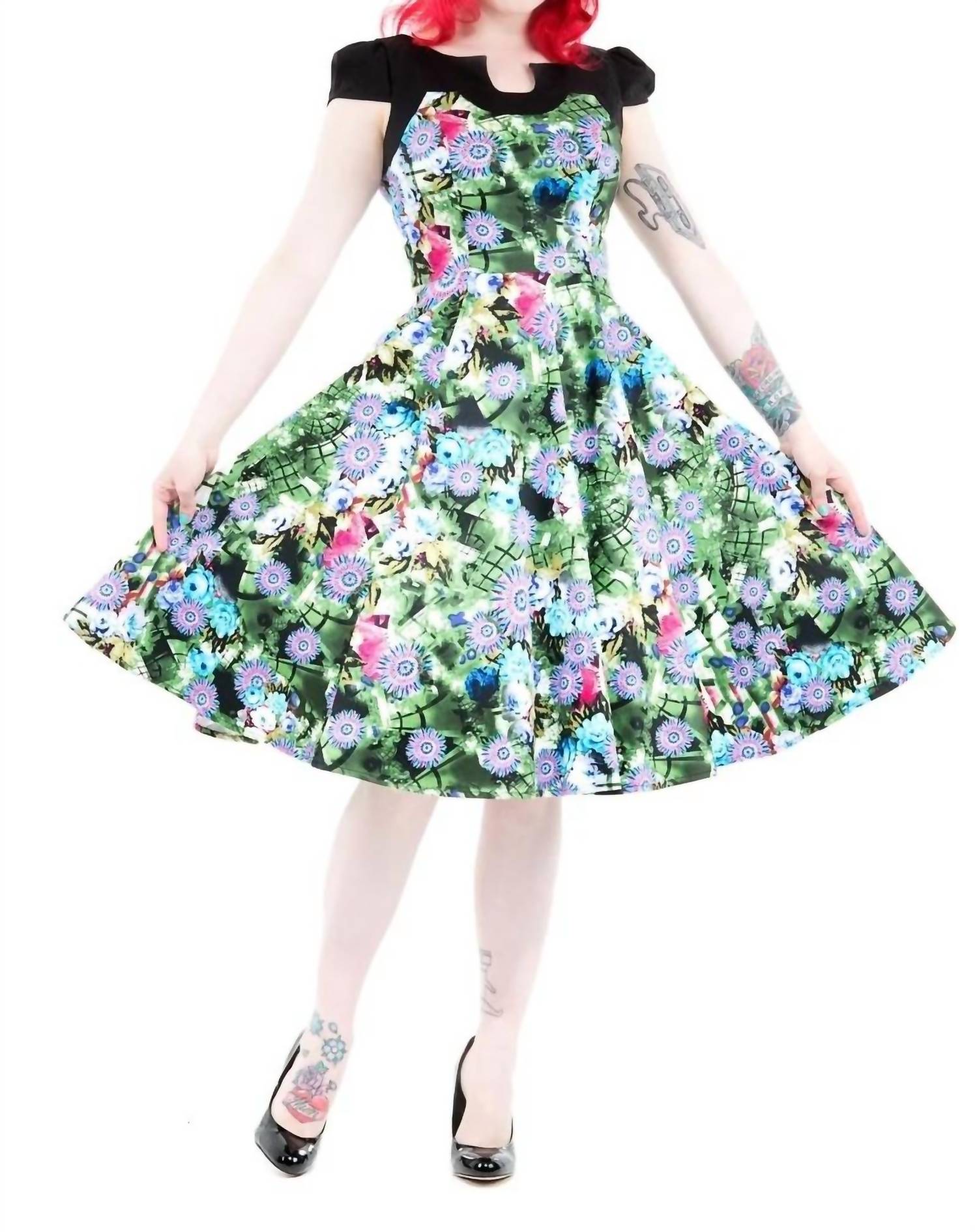 Orchid Bloom - Floral Swing Dress