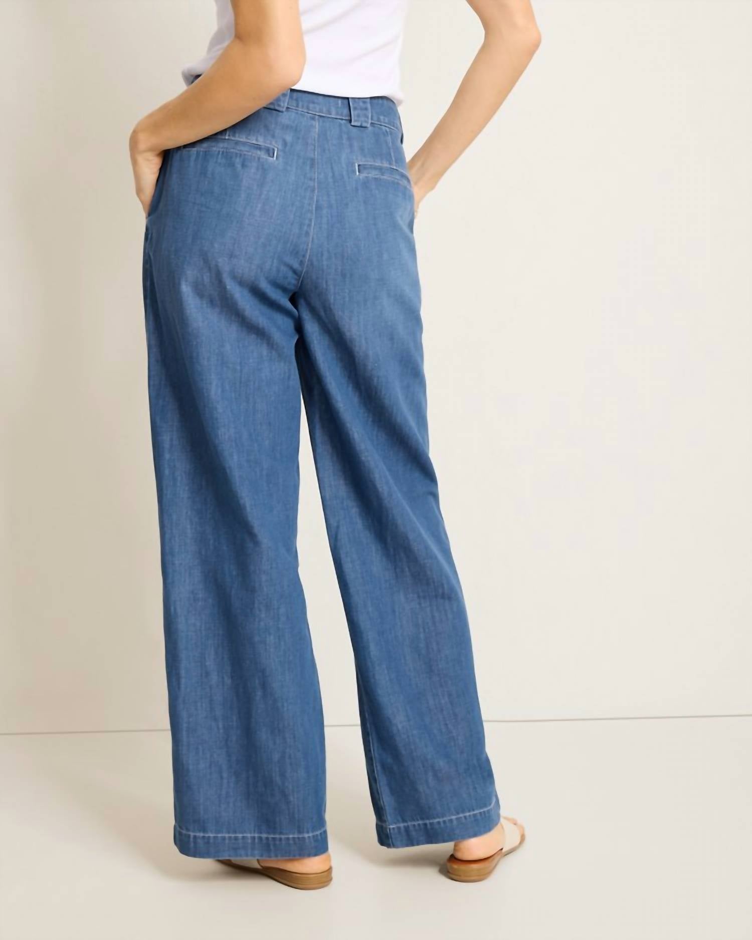 Tommy Bahama - High-rise Linen Blend Denim Trousers