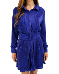 Grace And Lace - Eve Belted Plisse Dress