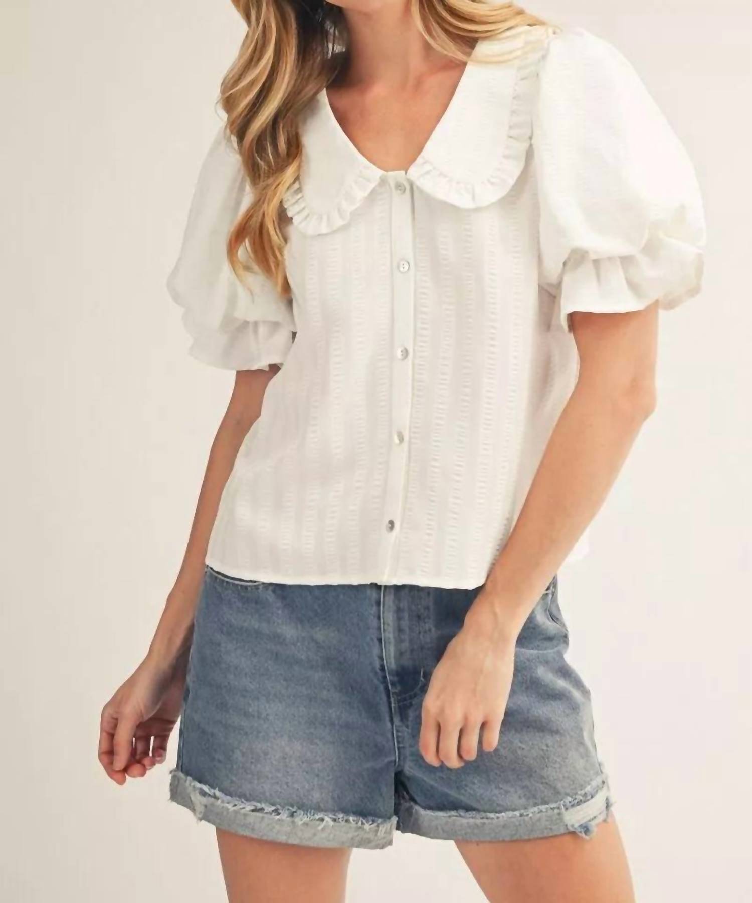 Jodifl - Short Puff Sleeve Top