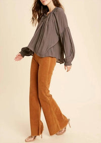 Kori - Midnight Hour Boho Tie Neck Top