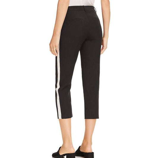 Aqua - Women's Tuxedo Stripe Capri Cropped Pants