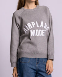 PINK MARTINI Airplane Mode Sweater in gray - women's sweater - detail view