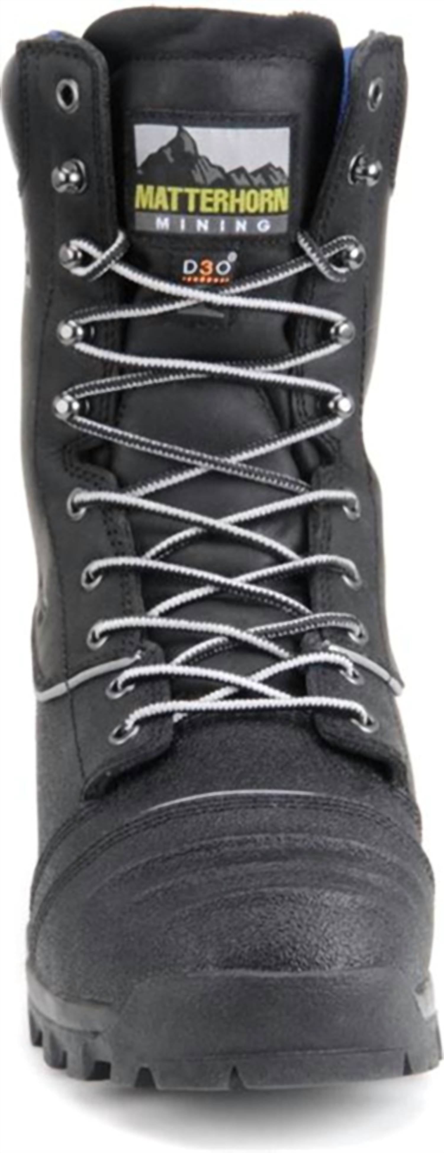 Matterhorn Men's 8 Internal Metguard Aluminum Toe Boots in black - men's boots - detail view
