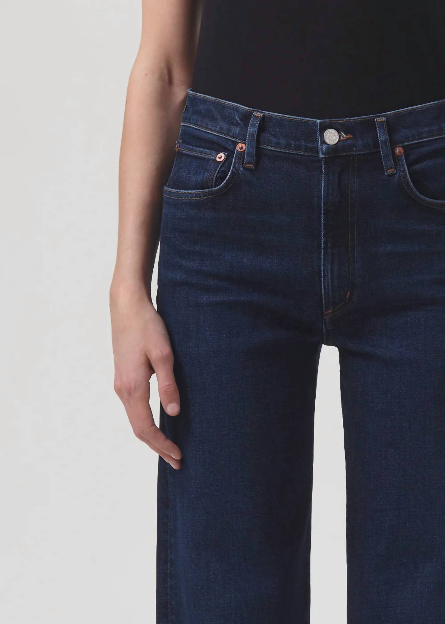 Agolde - Harper Mid Rise Wide Leg Jeans