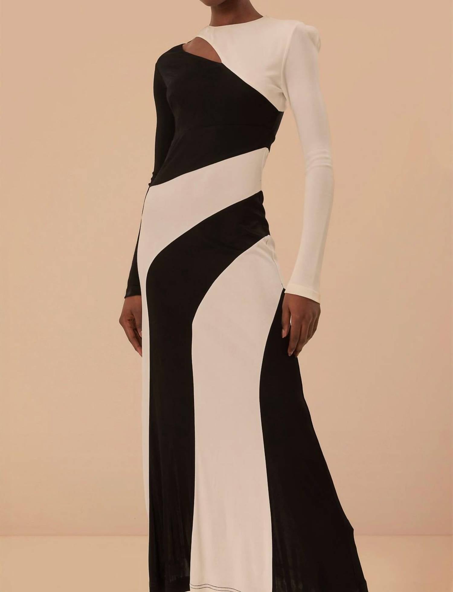 Farm Rio - Cut-out Long Sleeve Midi Dress