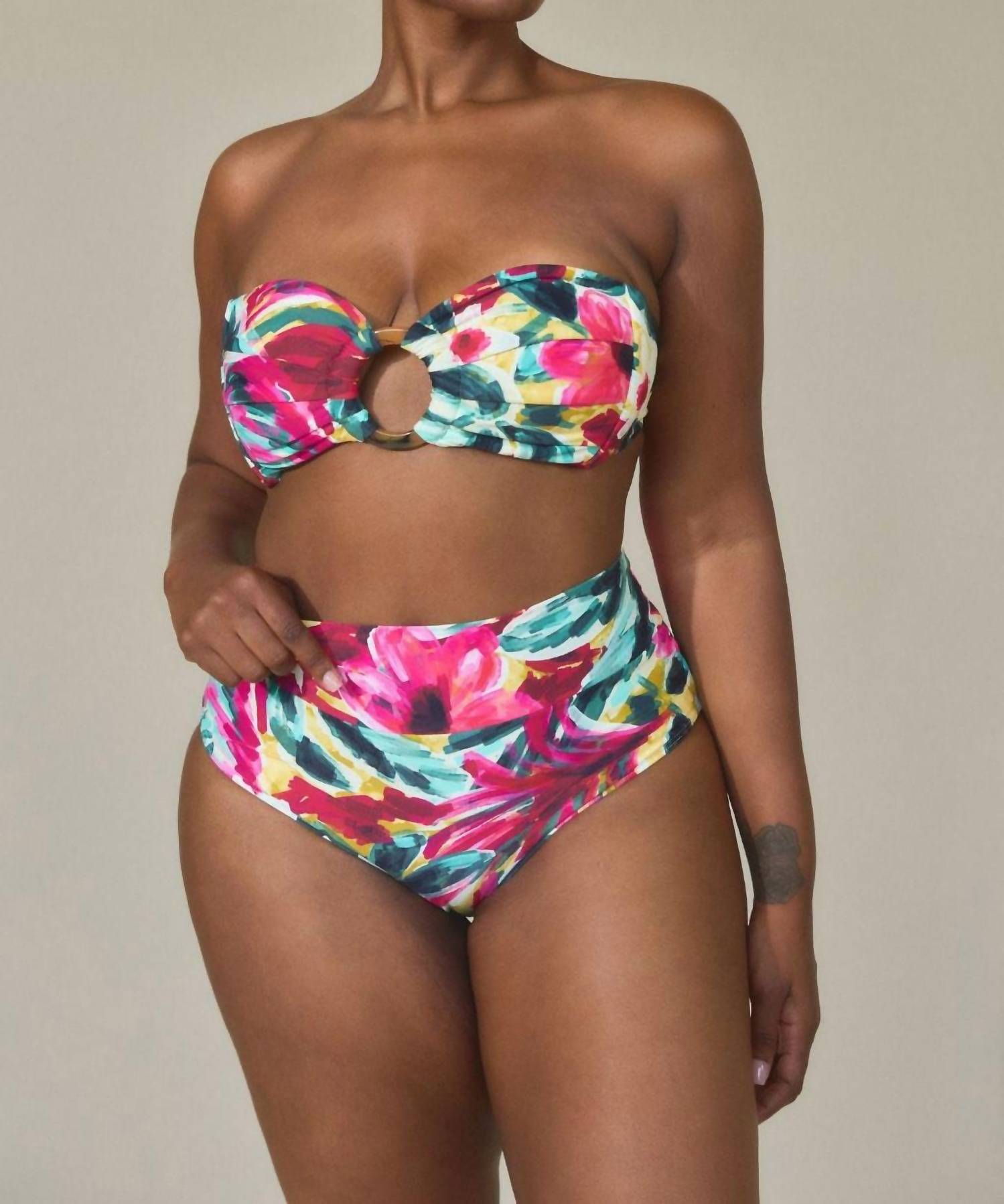 Montce - Full Coverage High Rise Bikini Bottom