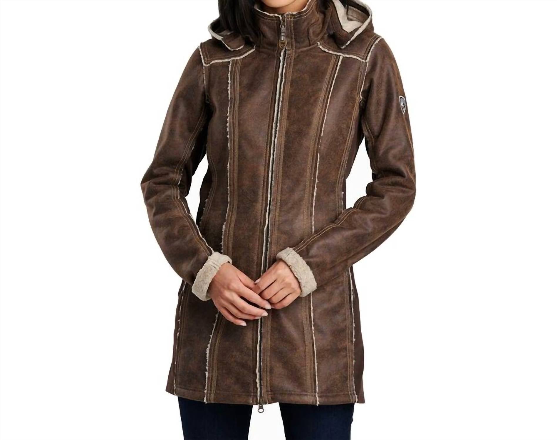 KUHL Dani Sherpa Trench Jacket in oak - women's jacket