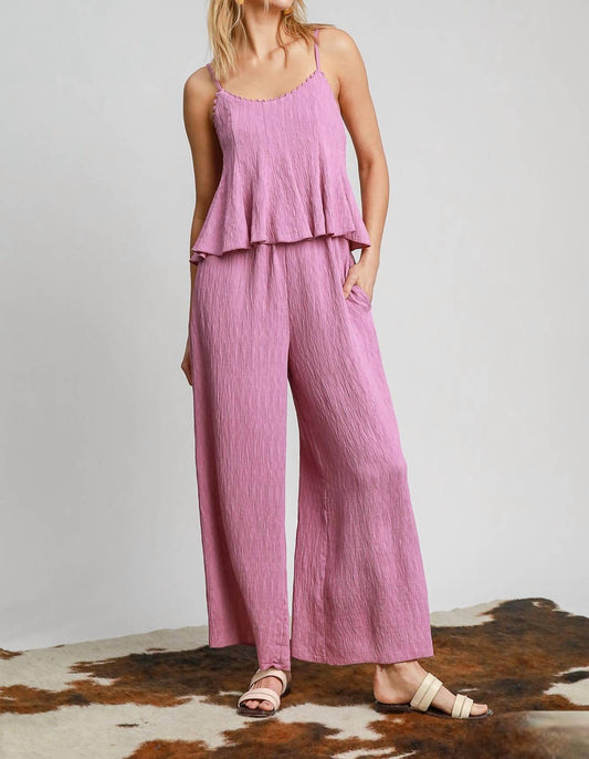 Umgee - Sleeveless Layered Jumpsuit