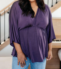 White Birch - Love On The Line V-Neck Peplum Blouse