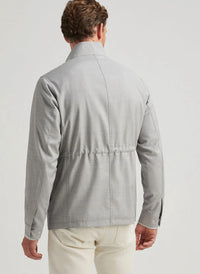 PETER MILLAR Excursionist Lite City Coat in platinum - men's jacket - detail view