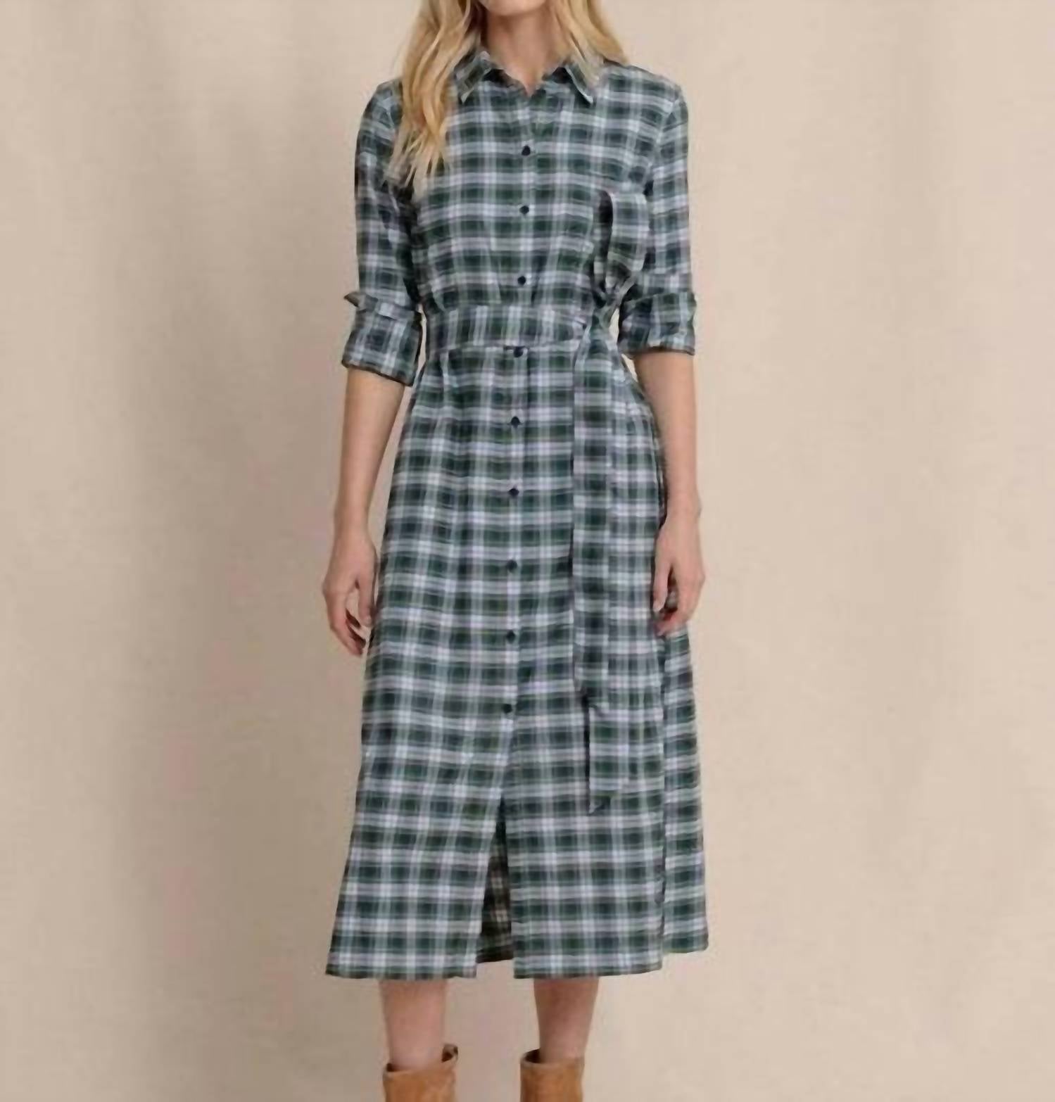 Southern Tide - Trista Gordan Tartan Shirt Dress