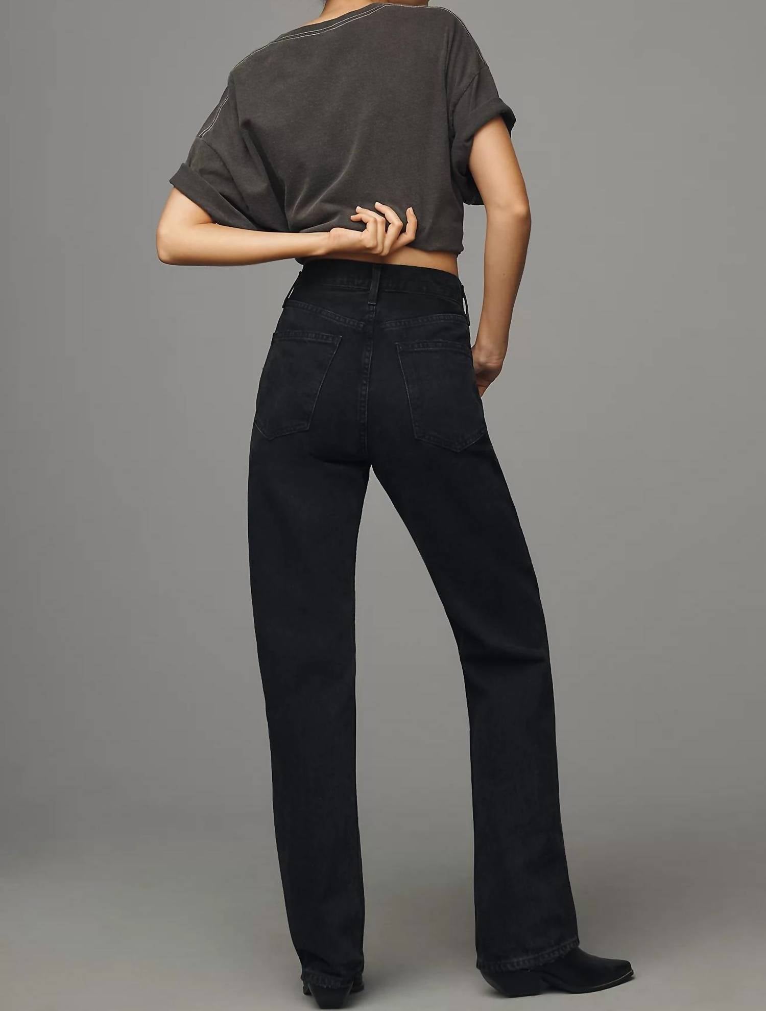 Agolde - Pinch Distress High-rise Straight-leg Jeans
