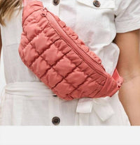 Sol And Selene - Women's Quilted Nylon Belt Bag