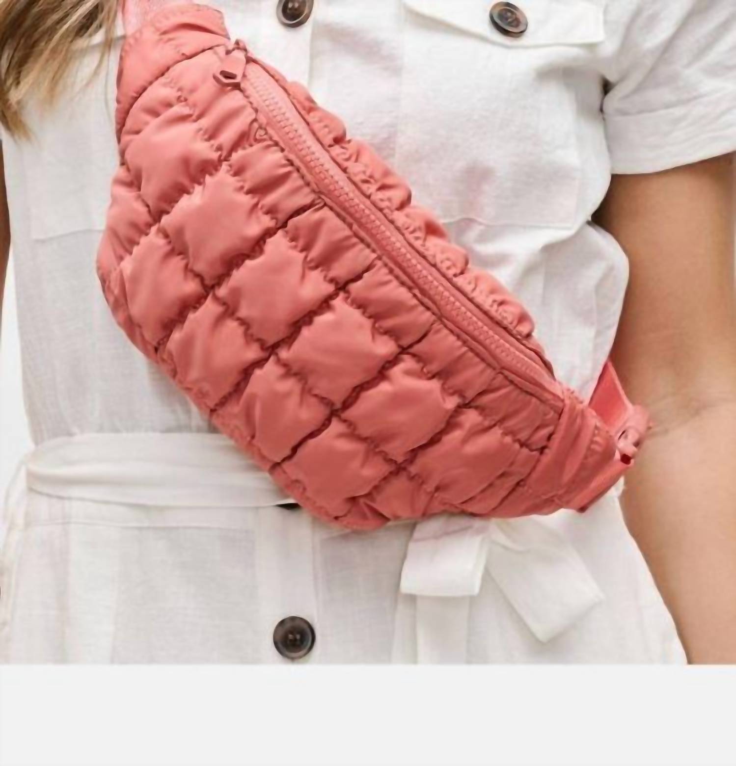 Sol And Selene - Women's Quilted Nylon Belt Bag
