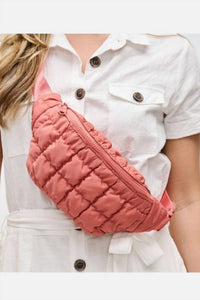 Sol And Selene - Women's Quilted Nylon Belt Bag