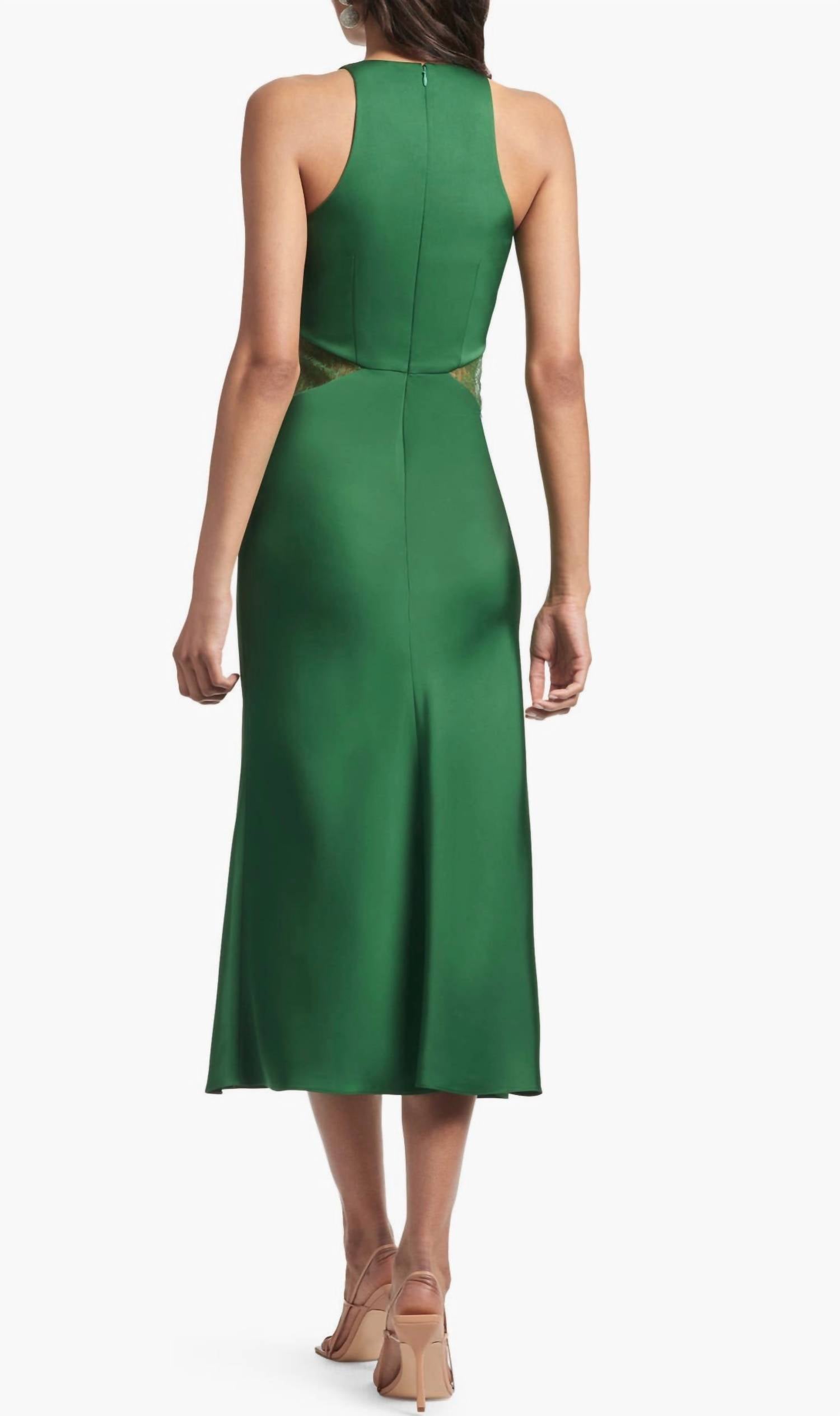 Sachin & Babi - Drew Lace Cutout Satin Crepe Dress