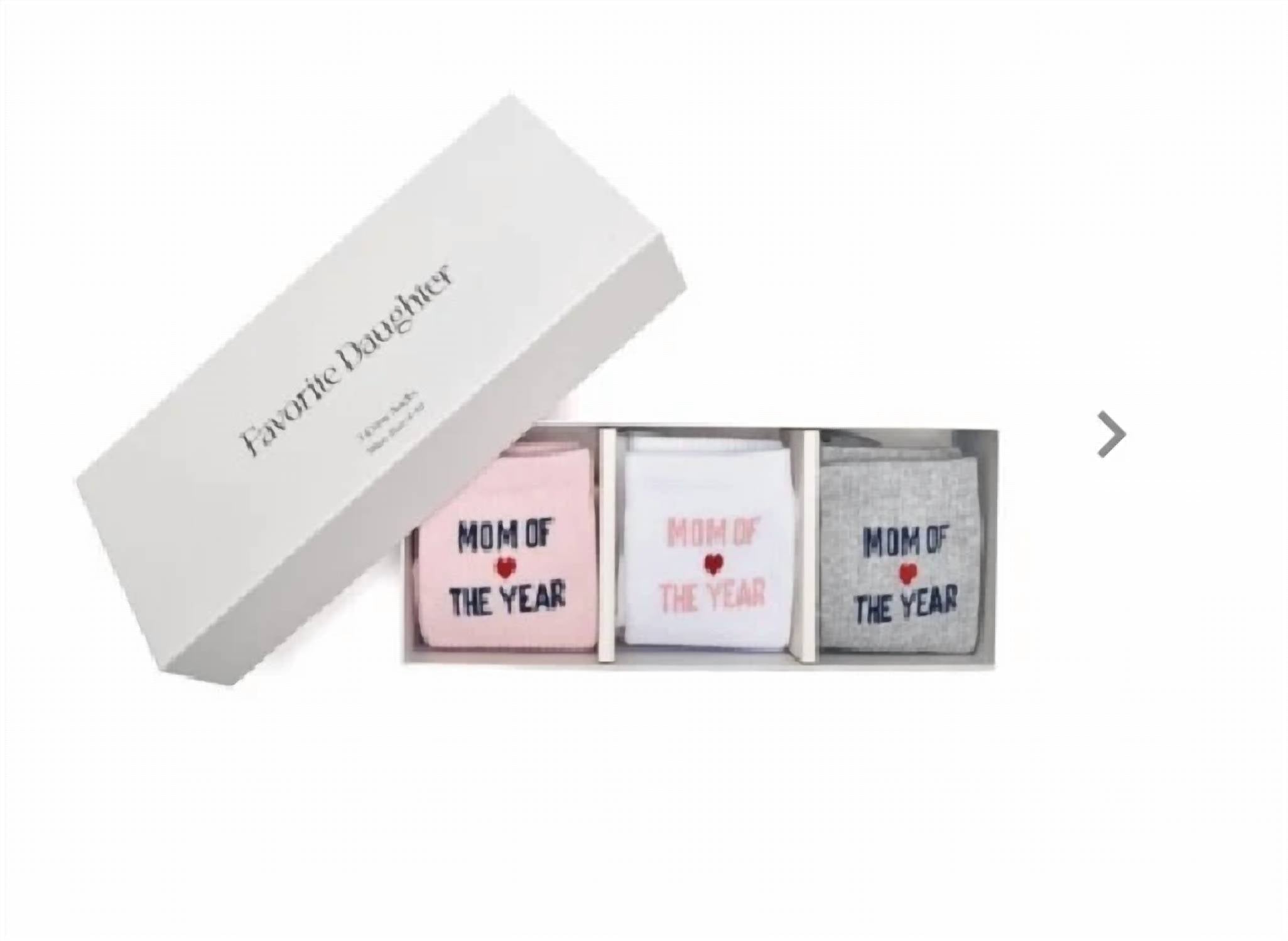 Favorite Daughter - Women's The Mom Of The Year Heart Sock Box Set