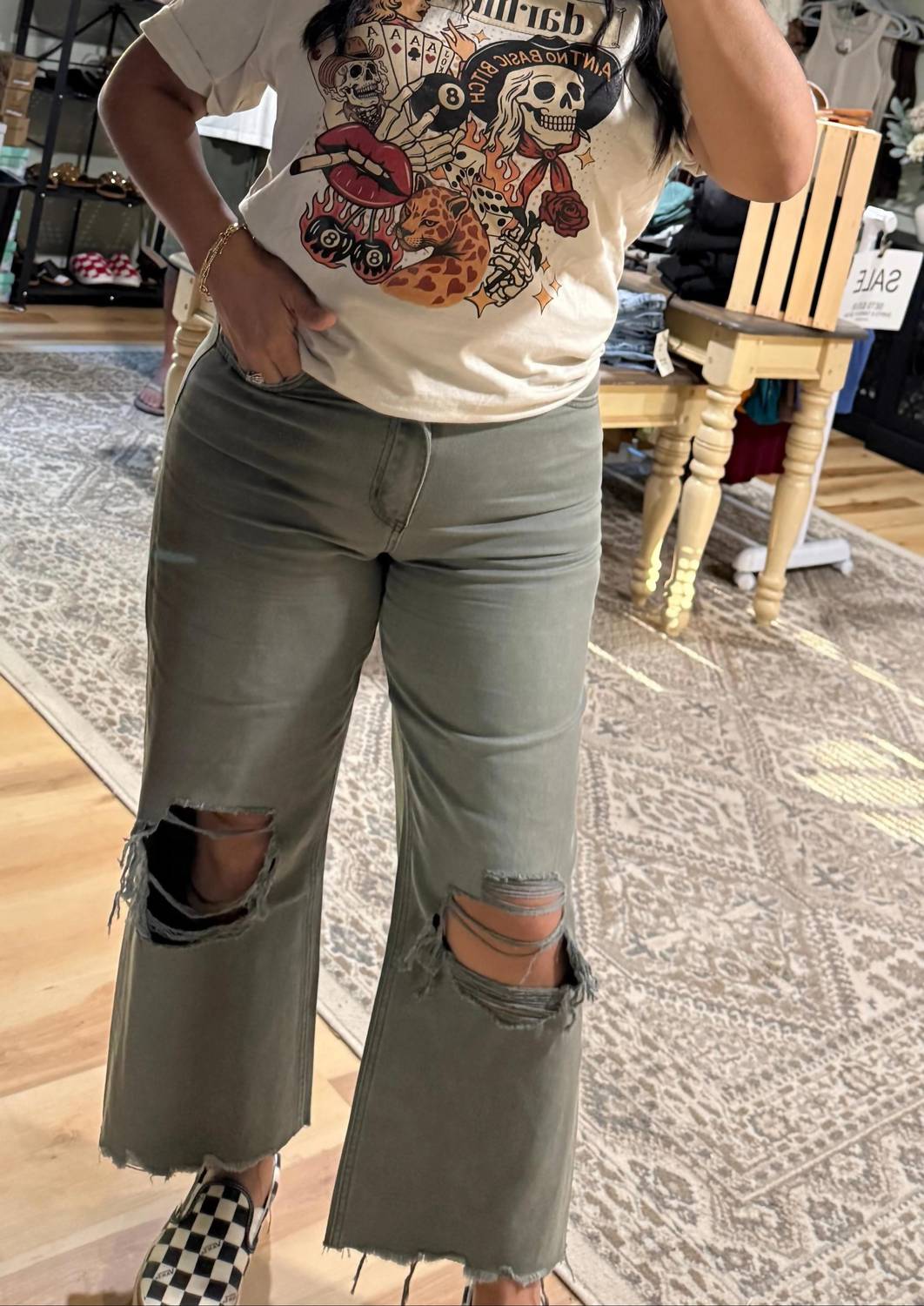 Vervet By Flying Monkey - Super High Rise 90s Vintage Crop Flare Jeans