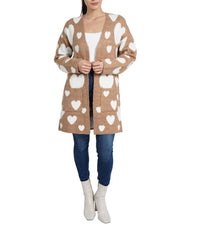 Love Token - Hearts Long Sleeve Cardigan