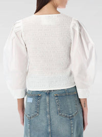 Ganni - Cotton Poplin Smock Blouse