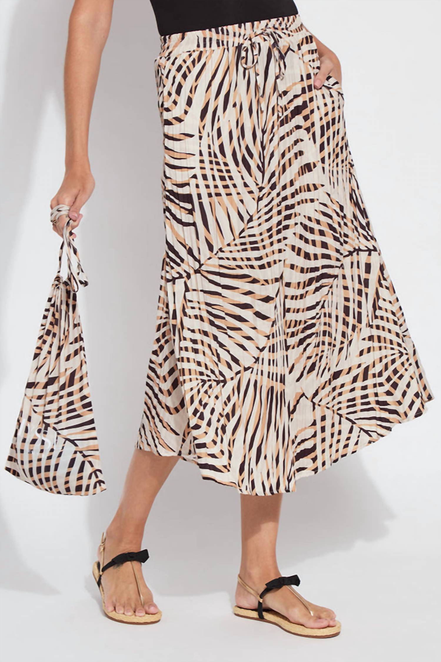 Lysse - Packable Pleated Printed Skirt