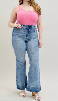 Judy Blue High Waist Tummy Control Jeans - Plus in blue - women's jeans