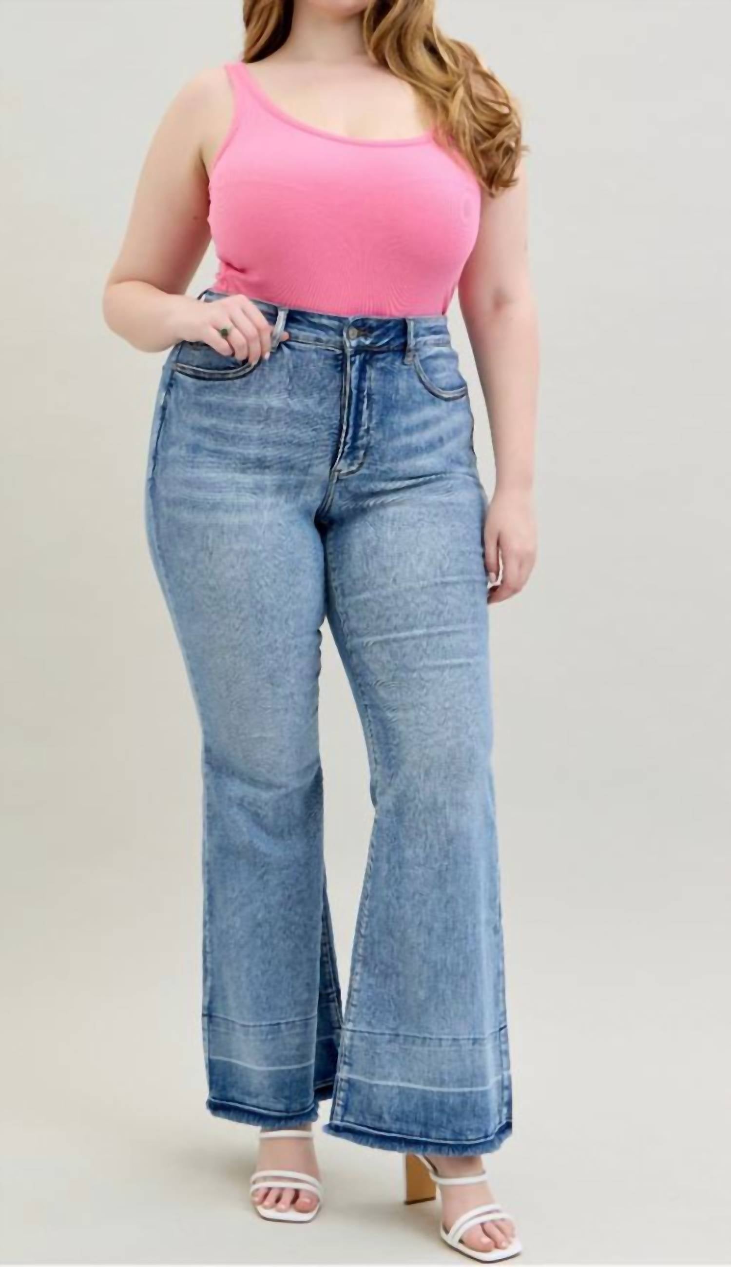 Judy Blue High Waist Tummy Control Jeans - Plus in blue - women's jeans