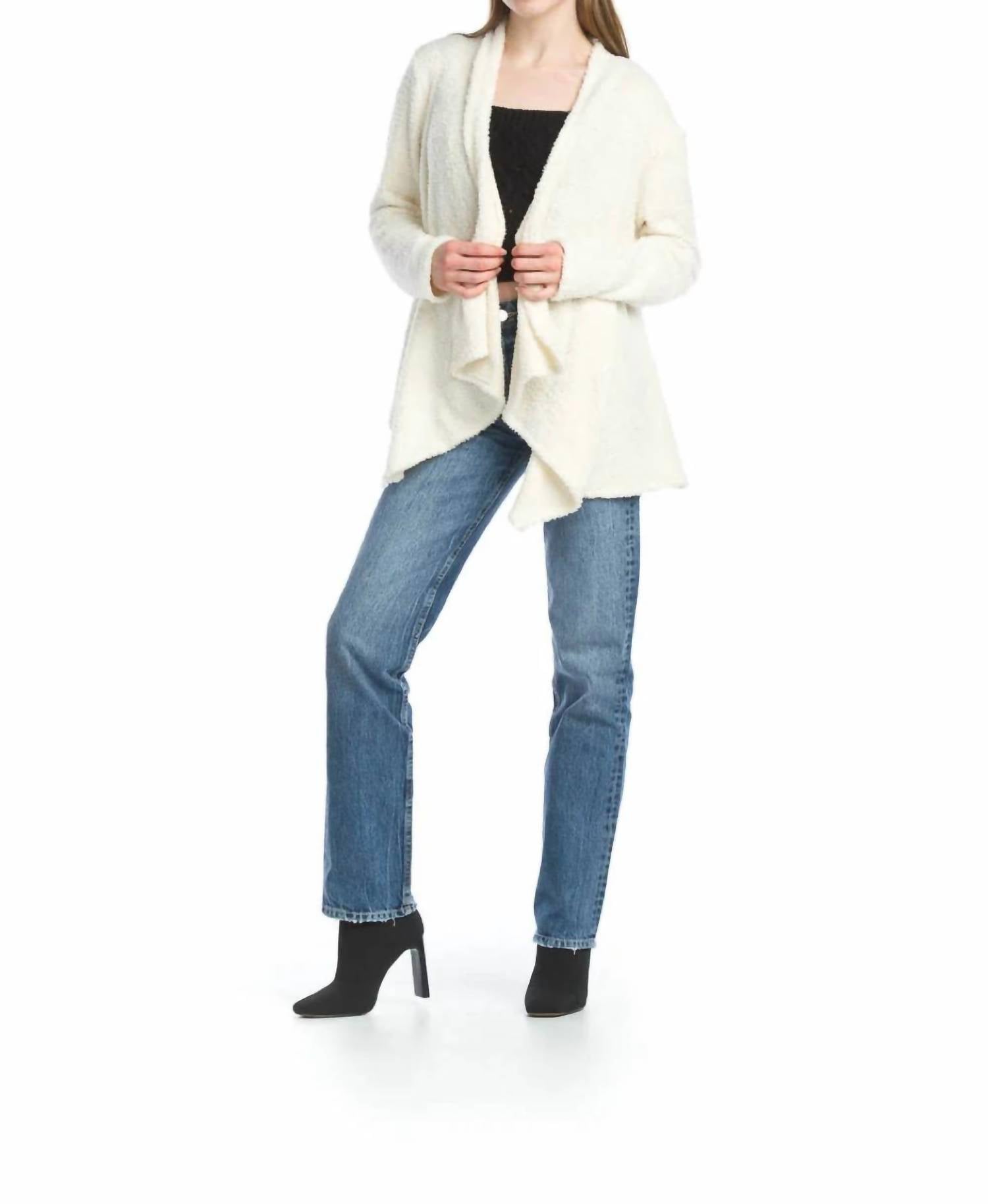 Papillon - Boucle Knit Waterfall Cardigan