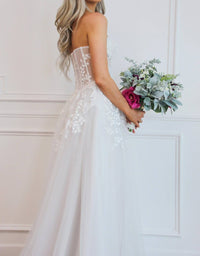 Cinderella Divine - Slit Tulle Wedding Dress