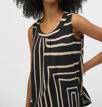 Joseph Ribkoff - Silky Knit Geometric Print Sleeveless Top