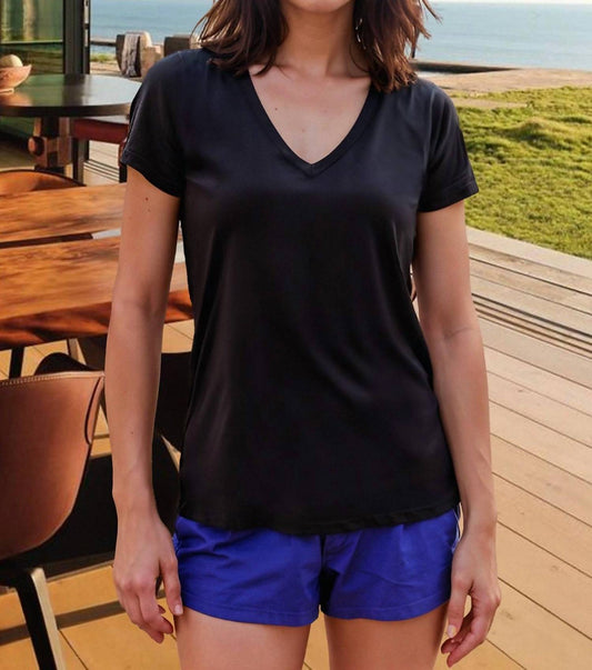 Stateside - Supima Slub Jersey Short Sleeve V Neck Tee