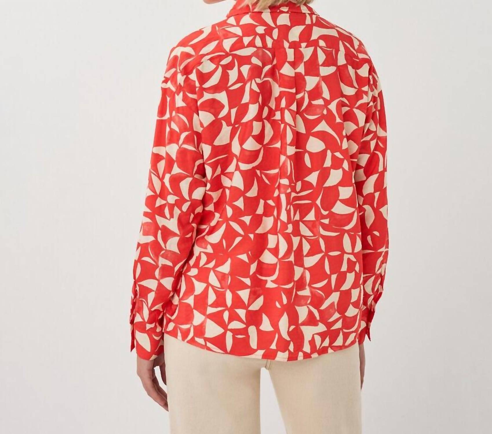 Esqualo - Scarlet Graphic Blouse