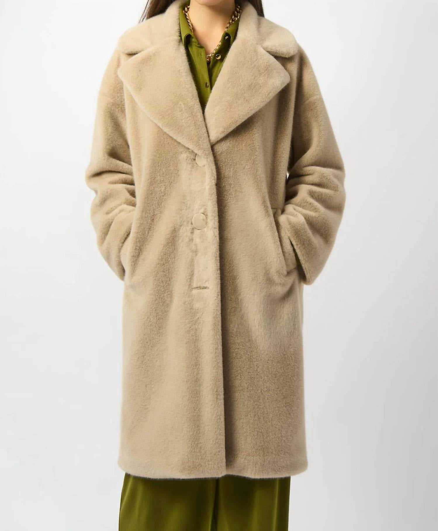 Joseph Ribkoff - Faux Fur Straight Coat