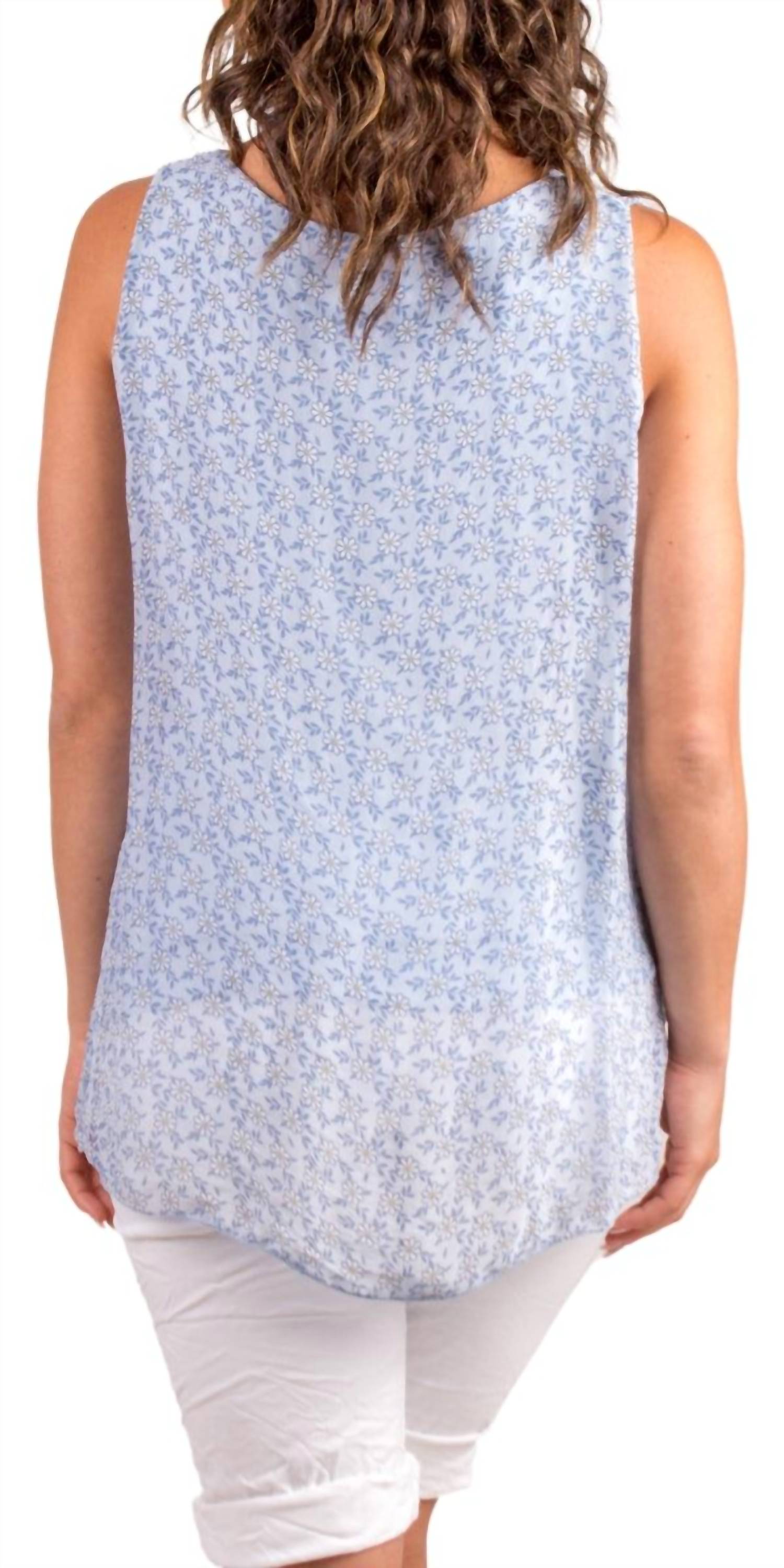 Gigi Moda - Fernanda Daisy Silk Sleeveless Top