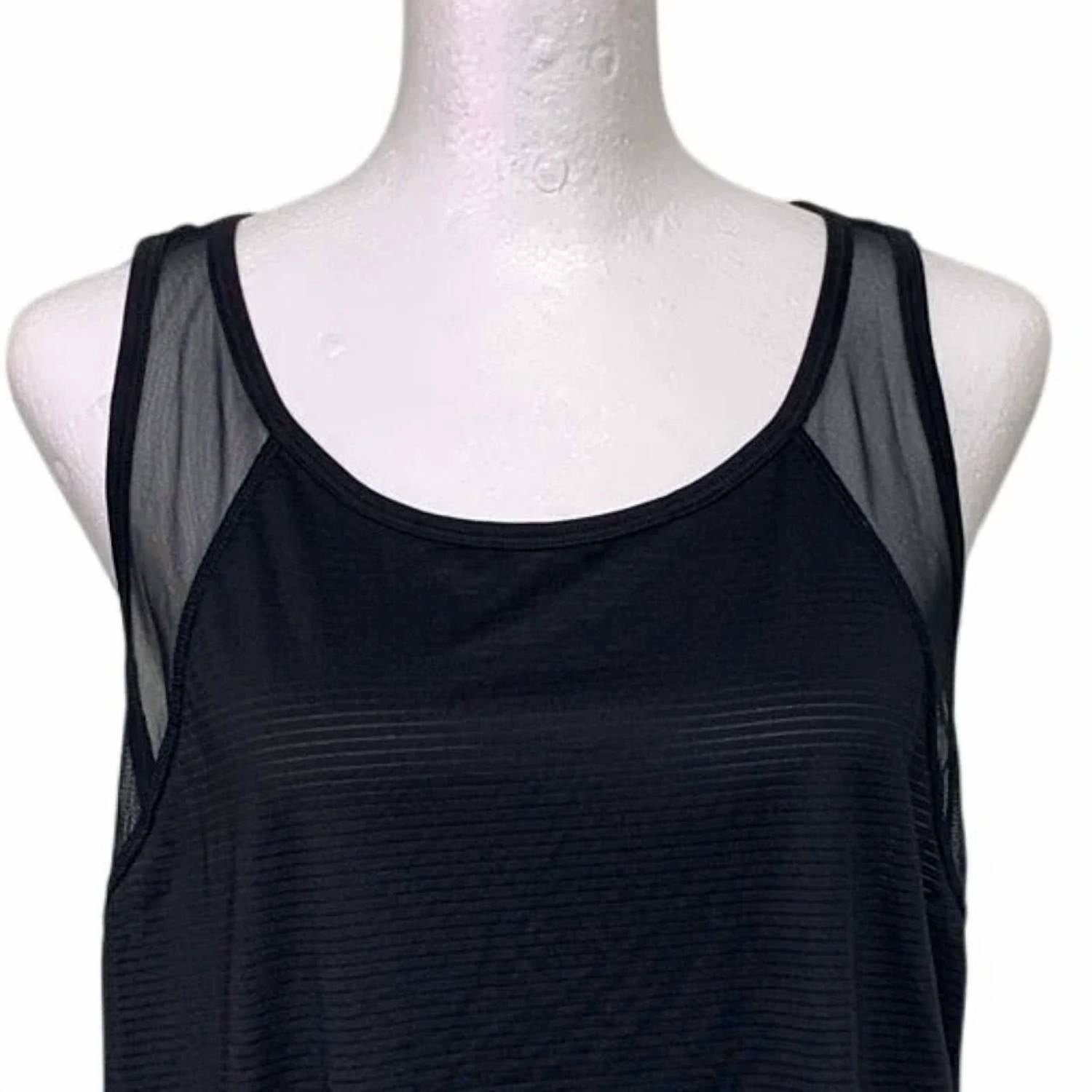 Xersion - Women's Loose Fit Sheer Athletic Textured Stripe Tank Top