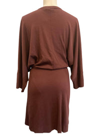 Michael Stars Women's Nora Shirt Dress in brown - women's dress - detail view